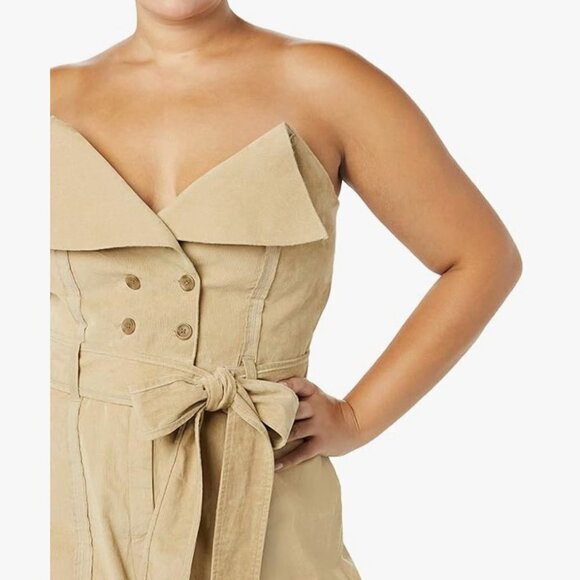 Making the Cut Corduroy Deconstructed Jumpsuit Beige NWT Medium Yannik Zamboni - Picture 3 of 15